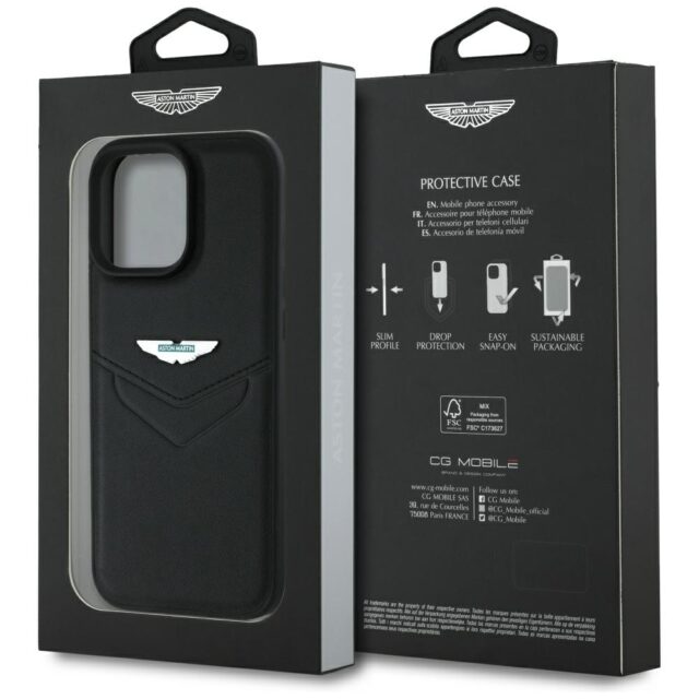 Case Aston Martin HC Leather Victory  Design to iPhone 16 Pro black - imagine 8
