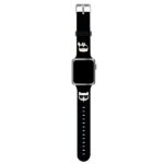 Karl Lagerfeld Pasek KLAWLSLCKK Apple Watch 42/44/45mm black strap Silicone Karl & Choupette H