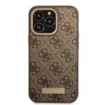 Guess GUHMP13LU4GPRW iPhone 13 Pro /13 6,1" brown hard case 4G Logo Plate MagSafe - imagine 3