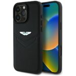 Case Aston Martin HC Leather Victory  Design to iPhone 16 Pro black