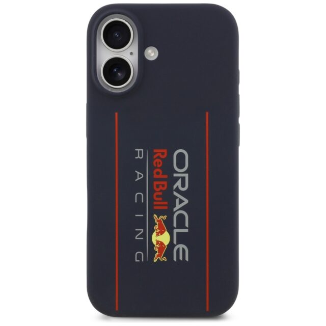 Red Bull Silicone Oversize Vertical Logo MagSafe Case for iPhone 17 Navy Blue - imagine 3