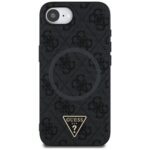 Case Guess 4G Ring Triangle Logo MagSafe for iPhone 16e black - imagine 3