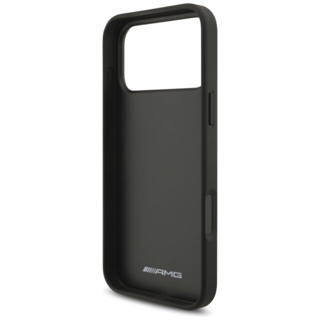 Case AMG Leather Debossed Lines Logo for  iPhone 17 Pro Max black - imagine 7
