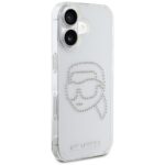 Case Karl Lagerfeld IML Rhinestones Karl Head for iPhone 16 transparent - imagine 4