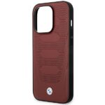 BMW BMHMP14L22RPSR case iPhone 14 Pro 6.1" burgundy Leather Seats Pattern MagSafe - imagine 6