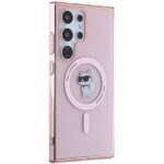 Karl Lagerfeld KLHMS24LHFCCNOP S24 Ultra S928 pink hardcase IML Choupette MagSafe - imagine 4