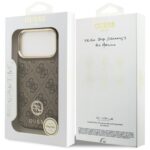 Case Guess 4G Strass Logo MagSafe for iPhone 17 Pro brown - imagine 8