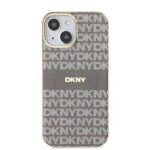 DKNY DKHMP15SHRHSEE iPhone 15 / 14 / 13 6.1 inch beige hardcase IML Mono & Stripe MagSafe - imagine 3