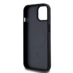 DKNY DKHMP15SPSOSPK iPhone 15 / 14 / 13 6.1 inch black hardcase Leather Printed Pattern Metal Logo M - imagine 7