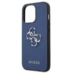 Guess GUHCP13LSA4GSBL iPhone 13 Pro / 13 6,1" blue hardcase Saffiano 4G Metal Logo - imagine 6