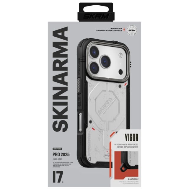 Case Skinarma Vigor MagSafe for iPhone 17 Pro light gray - imagine 2