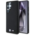 Case BMW Leather Carbon MagSafe for Samsung Galaxy S25 Ultra black