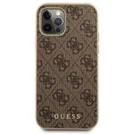 Guess GUHCP12MG4GB iPhone 12/12 Pro 6,1" brown hard case 4G Collection - imagine 3
