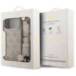 Case Guess 4G Strass Logo & Big Strap    Metal Buttons MagSafe for iPhone 17 Pro Max pink - imagine 9