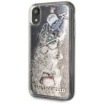Karl Lagerfeld KLHCI61KSICGO iPhone Xr gold hard case Iconic Liquid Glitter - imagine 2