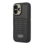 Audi Synthetic Leather MagSafe iPhone 16 Plus 6.7" black hardcase AU-TPUPCMIP16M-GT/D3-BK - imagine 2