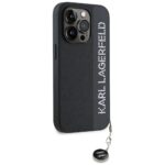Karl Lagerfeld KLHCP15LPSAKDGCK iPhone 15 Pro 6.1" black hardcase Saffiano Rhinestones & Charm - imagine 4