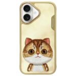 Nimmy case iPhone 16 6.1" khaki Big Eyed Pet 2.0 Cat