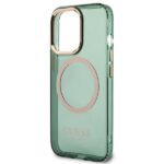 Guess GUHMP13LHTCMA iPhone 13 Pro / 13 6,1" khaki hard case Gold Outline Translucent MagSafe - imagine 6