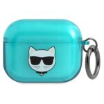 Karl Lagerfeld KLAPUCHFL AirPods Procover blue Choupette