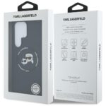 Case Karl Lagerfeld Silicone Double Heads And Circle MagSafe Samsung Galaxy S25 Ultra black - imagine 8
