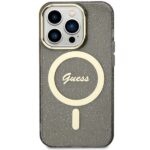 Guess GUHMP14XHCMCGK iPhone 14 Pro Max 6.7" black hardcase Glitter Gold MagSafe - imagine 3
