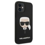 Karl Lagerfeld KLHCP12SSLKHBK iPhone 12 mini 5,4"  black hardcase Silicone Karl`s Head - imagine 4
