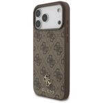Guess 4G Small Classic Logo MagSafe Case for iPhone 17 Pro Max Brown - imagine 2