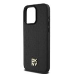 DKNY DKHMP15XPSHRPSK iPhone 15 Pro Max 6.7 inch black hardcase Leather Monogram Pattern Metal Logo M - imagine 6