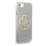 Guess GUHCI8PCUGLLG iPhone 7/8/SE 2020/ SE 2022 light grey hard case Glitter 4G Circle Lo - imagine 5