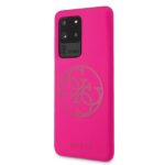 Guess GUHCS69LS4GFU S20 Ultra G988 fuchsia hard case Silicone 4G Tone On Tone - imagine 2