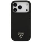 Case Guess Silicone Triangle Logo MagSafe for iPhone 17 Pro black - imagine 3