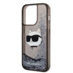 Karl Lagerfeld KLHCP14XLNCHCK iPhone 14 Pro Max 6,7" black hardcase Glitter Choupette Head - imagine 6
