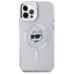 Karl Lagerfeld KLHMP12MHLSCHH iPhone 12  / 12 Pro 6.1" white hardcase IML Metal Choupette Head - imagine 3