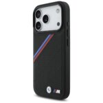BMW M Tricolor Metal Logo MagSafe Case for iPhone 17 Pro Black - imagine 2