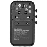 Verbatim Travel Adapter EU/UK/US GaN 2xUSB-A/2xUSB-C PD 100W UTA-06 black 32121 - imagine 4