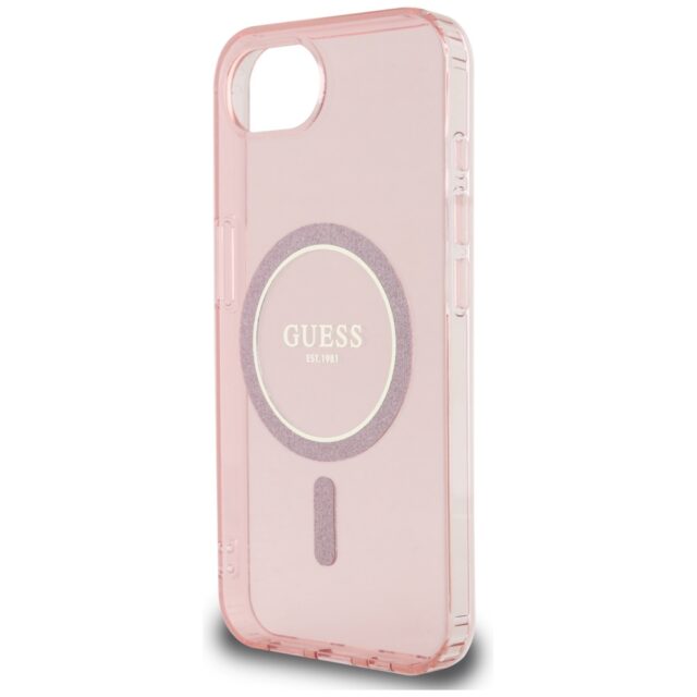 Case Guess IML Glitter Circle MagSafe for iPhone 16e pink - imagine 6