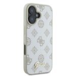 Guess GUHMP16SPGPYSH iPhone 16 6.1" white hardcase Peony Script Logo MagSafe - imagine 4
