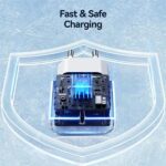 USAMS Charger 1xUSB-C T65 PD20WPD Fast Charging US-CC226 + Cable USB-C/USB-C US-SJ711 60W white - imagine 5