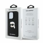 Karl Lagerfeld KLHMP16XSKHPPLK iPhone16 Pro Max 6.9" black hardcase Silicone Karl Head Print - imagine 5