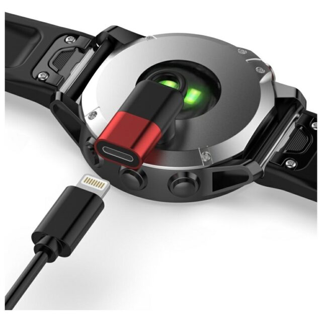 Beline Lightning Adapter for Charging Garmin Watches red - imagine 5