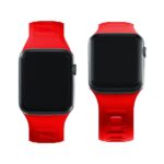 3MK Silicone Watch Strap red for Apple Watch 42/44/45/49mm - imagine 3