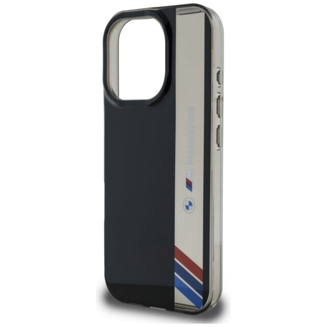 Case BMW Motorsport IML Vertical Stripe for iPhone 16 Pro Max black - imagine 6
