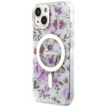 Guess GUHMP14SHCFWST iPhone 14 / 15 / 13 6.1" transparent hardcase Flower MagSafe - imagine 2