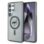 Etui Karl Lagerfeld Button Choupette Head Printed Logo MagSafe Samsung Galaxy S25 Ultra black