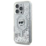 Karl Lagerfeld KLHMP16LLGCHSGH iPhone16 Pro 6.3" hardcase transparent Liquid Glitter Choupette Head - imagine 2