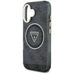 Case Guess IML Metal Glitter 4G Circle Triangle MagSafe for iPhone 16 black - imagine 6