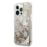 Guess GUHCP13LLGPEGO iPhone 13 Pro / 13 6,1" gold hardcase Peony Liquid Glitter - imagine 2