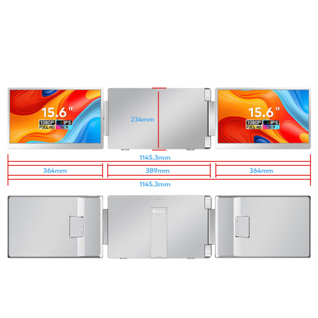 Extralink Smart Life S10 15.6" Portable Laptop Monitors, 2 Monitors, IPS, 1920x1080 - imagine 3