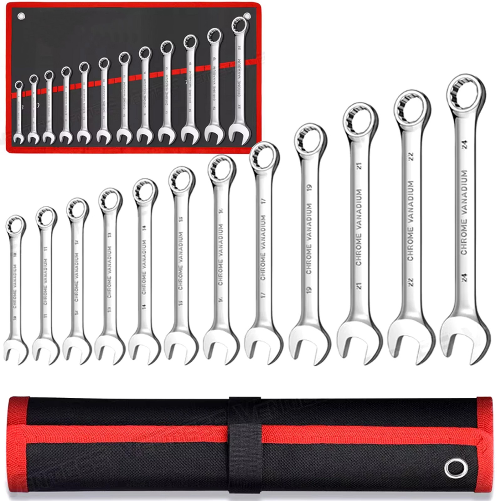 cps-78ef792ebfcc5a2daf6899215ea1797d-2025-12-05-14-07-04 Extralink Combination Wrench Set, 12 pcs, Flat and Ring Spanners Case 8-24 mm - imagine 1